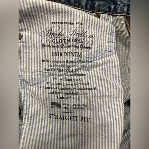 Brooks Brothers Straight Fit Supima Cotton Jeans Made in the USA 36x32 - Picture 5 of 8